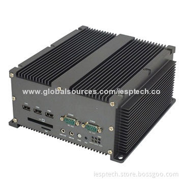 Fanless Embedded Computer, D525 CPU/10COM/6USB/2GLAN/1GB DDR3/320GB HDD/1xPCI104 , 12-24V DC-in